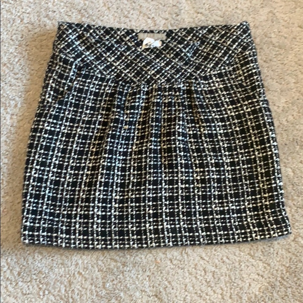 Black and White Plaid Skirt with Pockets.  Size S